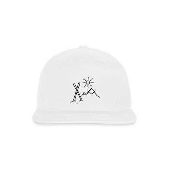 Skiing Design for Winter Sports and Ski Fans - Snapback Baseball Cap - white - Front