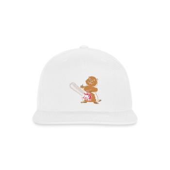 Chainsaw Arborist Lumberjack - Snapback Baseball Cap - white - Front