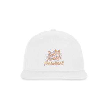 Neon Cat Fireworks - Snapback Baseball Cap - white - Front