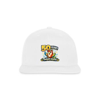 Tweet-tastic 50th Anniversary Parrot - Snapback Baseball Cap - white - Front