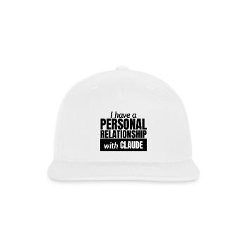 With CLAUDE Typography Tee - Snapback Baseball Cap - white - Front