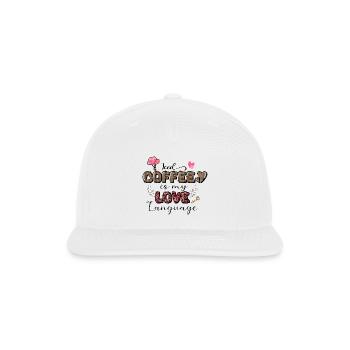 Iced Coffee Is My Love Language - Snapback Baseball Cap - white - Front