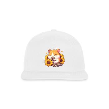 Sunflower Seeds & Hamsters - Snapback Baseball Cap - white - Front
