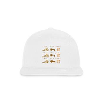 Normal foot Sticker - Snapback Baseball Cap - white - Front