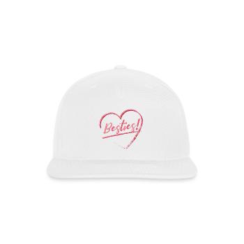Besties - Snapback Baseball Cap - white - Front