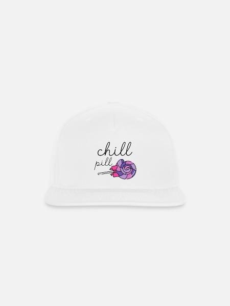 chill pill - Snapback Baseball Cap - white