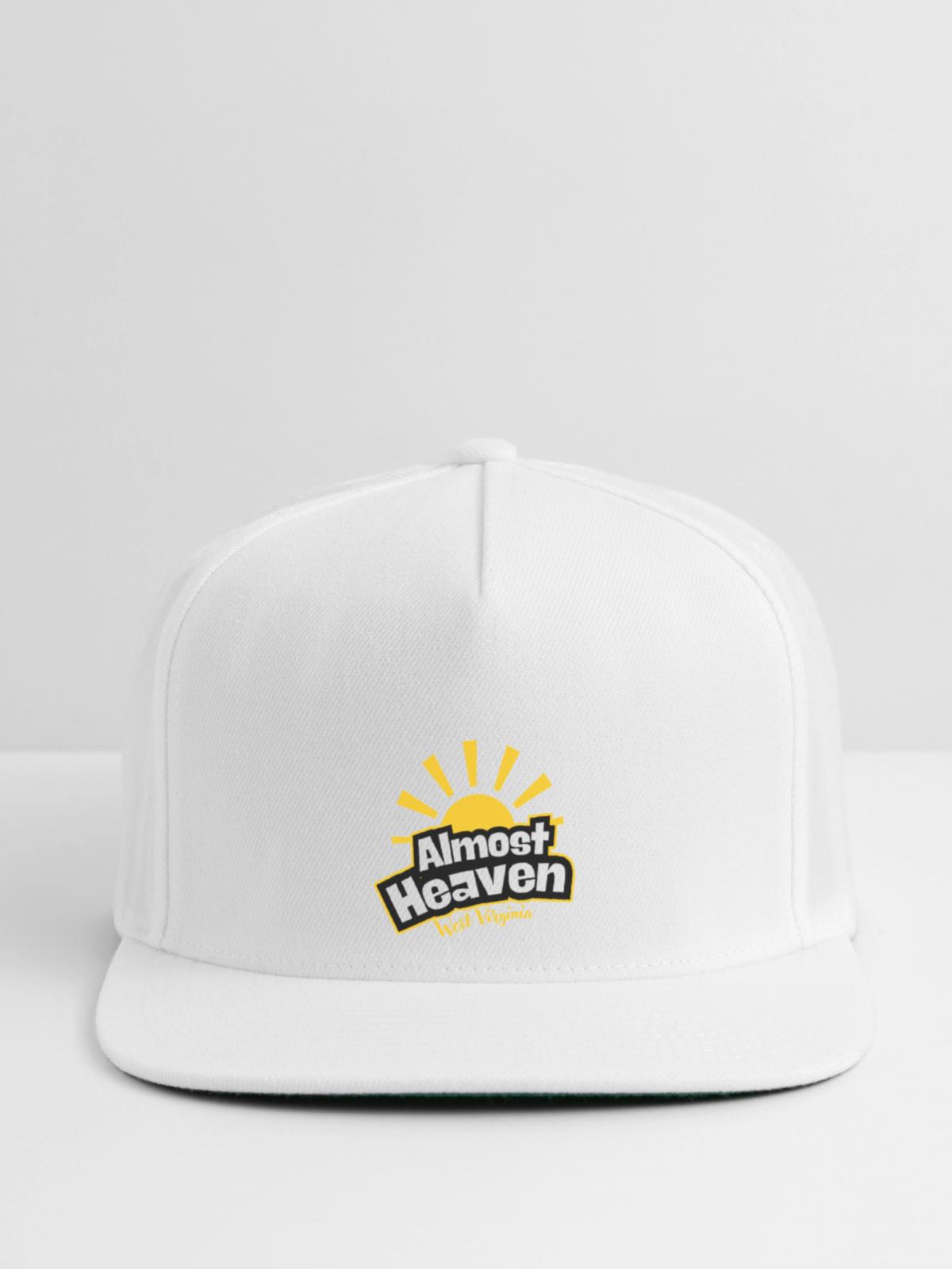 West Virginia Sunburst Emblem - Snapback Baseball Cap - white - Front