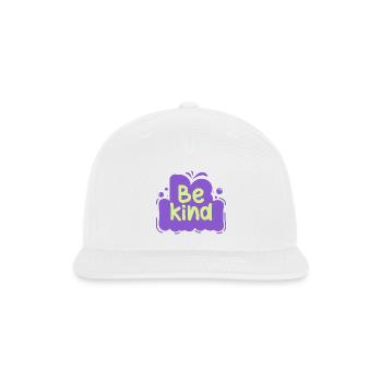 Be Kind Purple Cloud - Snapback Baseball Cap - white - Front