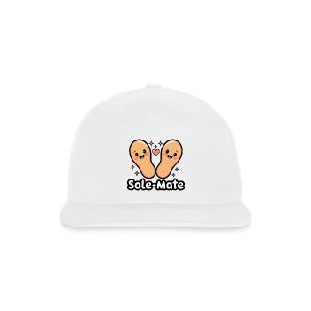 Sole Mate Cartoon Feet - Snapback Baseball Cap - white - Front