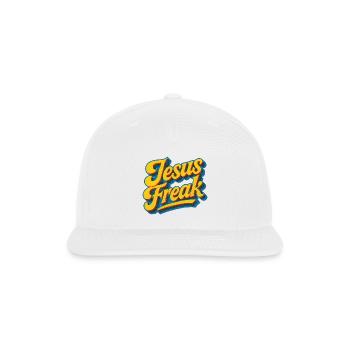 Jesus Freak Retro Typography - Snapback Baseball Cap - white - Front