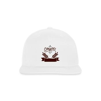 Coffee Laurel Emblem - Snapback Baseball Cap - white - Front