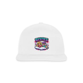 Besties Cloud Duo - Snapback Baseball Cap - white - Front