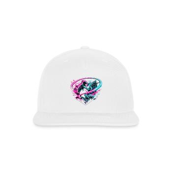Neon Graffiti Samurai - Snapback Baseball Cap - white - Front