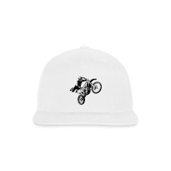 Dirt Bike Rider Extreme Sports - Snapback Baseball Cap - white - Front