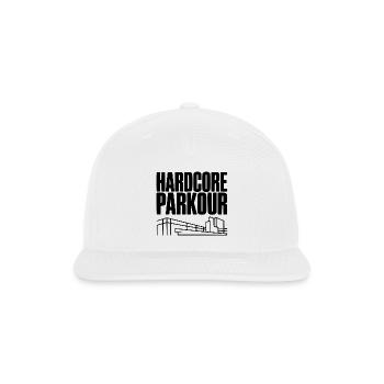 Hardcore Parkour - Snapback Baseball Cap - white - Front