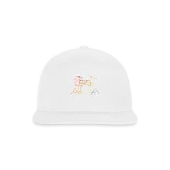 Drum Kit Line Art Vintage - Snapback Baseball Cap - white - Front