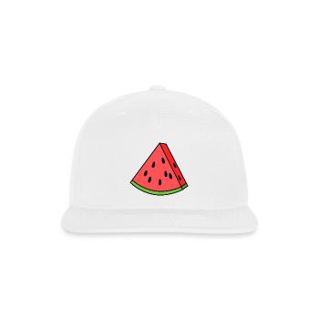 Watermelon Slice - Snapback Baseball Cap - white - Front