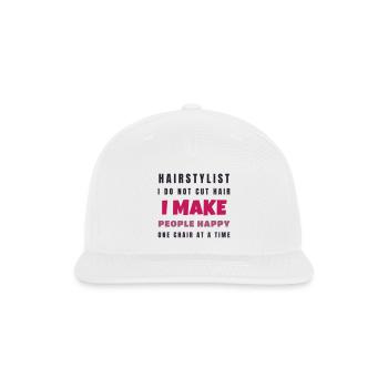 Hairstylist I Make People Happy - Stylist Gift - Snapback Baseball Cap - white - Front