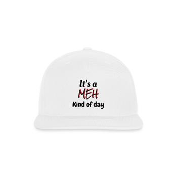 MEH - Snapback Baseball Cap - white - Front