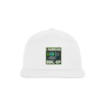 I Survived Dial-Up Retro Computer - Snapback Baseball Cap - white - Front