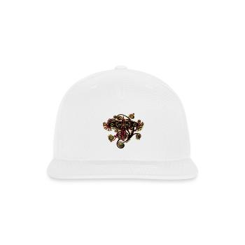 Tribal Raven  - Snapback Baseball Cap - white - Front