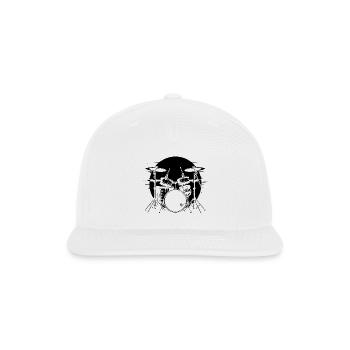 Drum Player Sketch - Snapback Baseball Cap - white - Front
