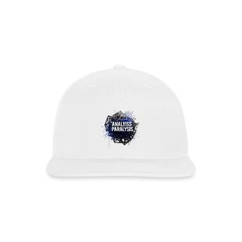Analysis Paralysis Overthinking Glitch Art Style - Snapback Baseball Cap - white - Front