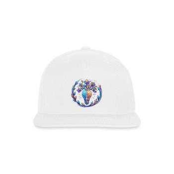 Neural Growth Lightbulb - Snapback Baseball Cap - white - Front