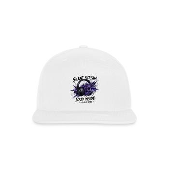 Silent Scream - Mental Noise Glitch Art - Snapback Baseball Cap - white - Front