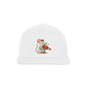 Mouse violin arthist - Snapback Baseball Cap - white - Front