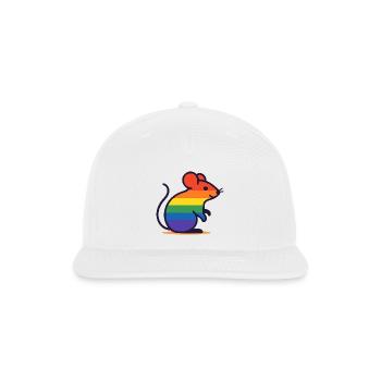 LGBT Pride mouse - Snapback Baseball Cap - white - Front