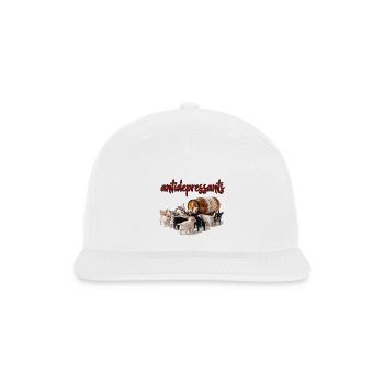 Puppies in Pill Bottle - Snapback Baseball Cap - white - Front
