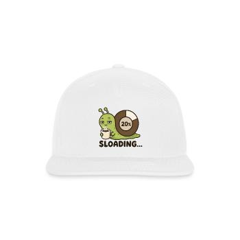 Sloading Funny Coffee Snail - Snapback Baseball Cap - white - Front