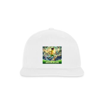 Soccer is Life Mystical Art Print - Snapback Baseball Cap - white - Front