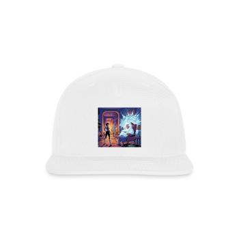Cosmic Cozy Chaos at Grandma's - Snapback Baseball Cap - white - Front