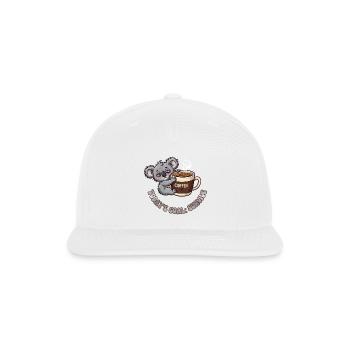 Sleepy Koala Coffee Cuddle - Snapback Baseball Cap - white - Front