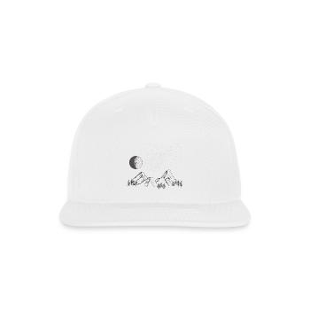 Moon and mountain - Snapback Baseball Cap - white - Front
