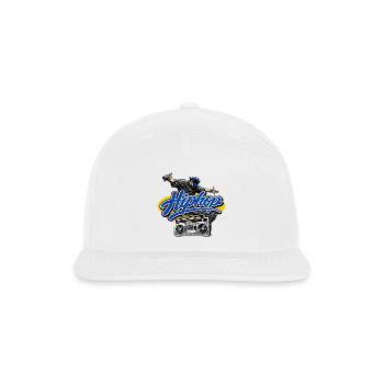 Hiphop Dancer Boombox Street Art - Snapback Baseball Cap - white - Front