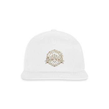 Explore the Wild Badge - Snapback Baseball Cap - white - Front