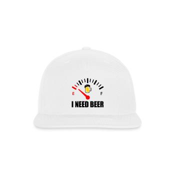 I need beer - Snapback Baseball Cap - white - Front