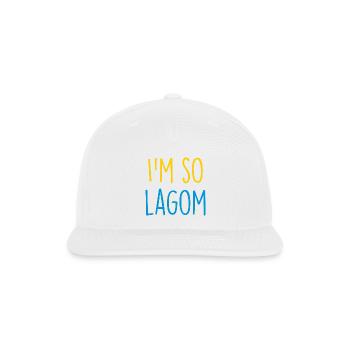 I'm so Lagom - Snapback Baseball Cap - white - Front