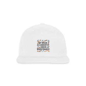 Brain Under Maintenance - Snapback Baseball Cap - white - Front