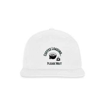Coffee Loading Arc Please Wait - Snapback Baseball Cap - white - Front