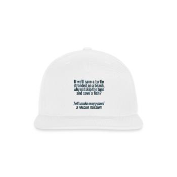 Let's Make Every Meal a Rescue Mission - Snapback Baseball Cap - white - Front