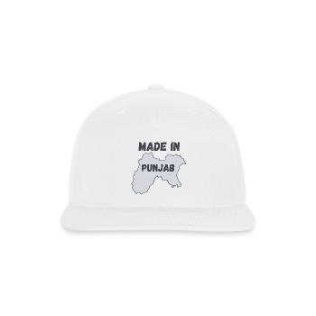 Made in Punjab Map Pride - Snapback Baseball Cap - white - Front