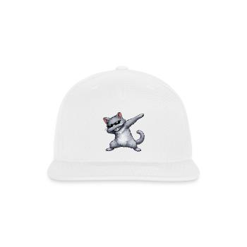 Dabbing Russian Blue Cat - Snapback Baseball Cap - white - Front