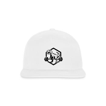 Prehistoric Power - T-Rex Weightlifting Functional - Snapback Baseball Cap - white - Front