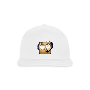 Owl Streamer Headset Icon - Snapback Baseball Cap - white - Front