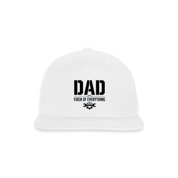 Dad Gear Fixer Of Everything - Snapback Baseball Cap - white - Front