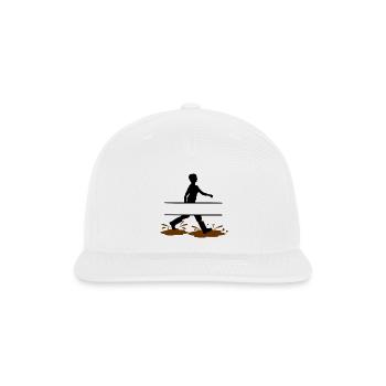 Female Mud Walker Custom – Mud Design - Snapback Baseball Cap - white - Front